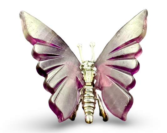 Paarse Fluoriet Vlinder – Symbool van Transformatie en Innerlijke Rust