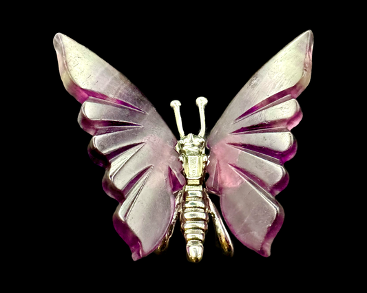 Paarse Fluoriet Vlinder – Symbool van Transformatie en Innerlijke Rust